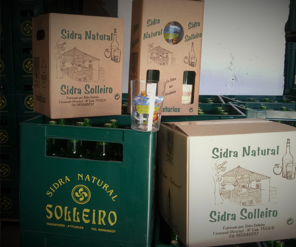 Cajas de Sidra Natural Solleiro